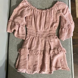 Pink ruffled dress